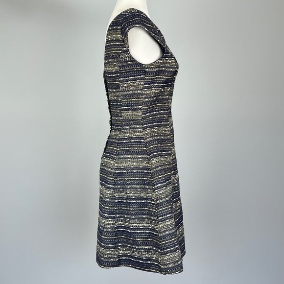 Lilly Pulitzer Ruthy Dress True Navy Metallic Boucle Fit Flare size 2 - Picture 6 of 13